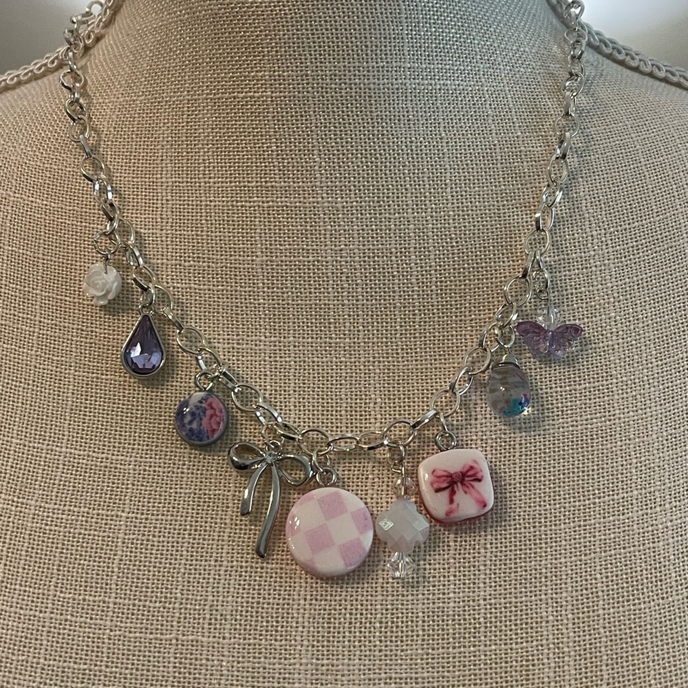 Handmade Silver Charm Necklace